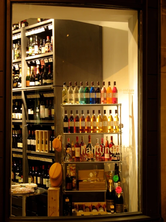 a wine store has many wines and bottles