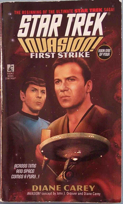 a cover from a novel on star trek
