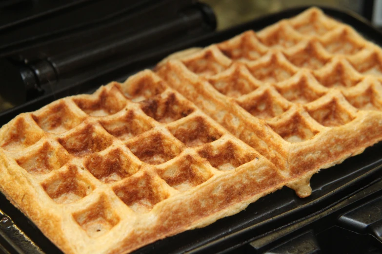 some waffles sitting on top of a pan