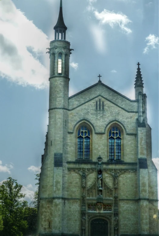 an old church with a clock tower and bell tower