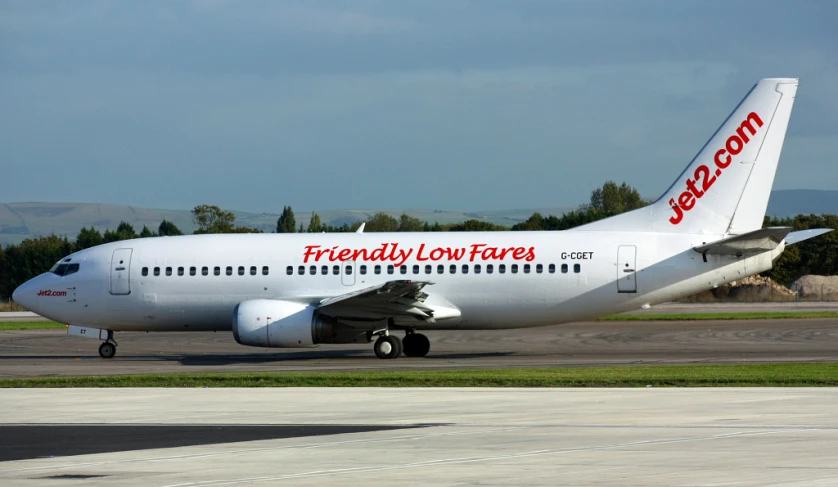 a large passenger plane on the runway