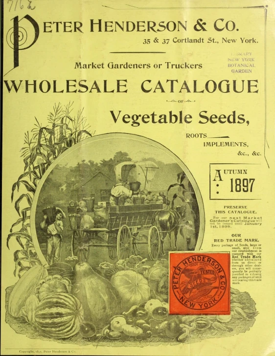 an old advertit for the peter henderson & co vegetable grower