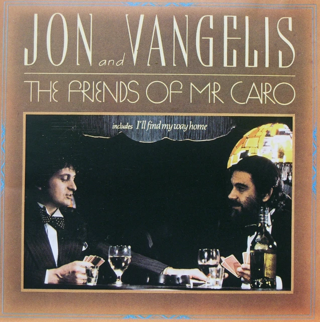 an album cover with the band jon vangelis and friends of mr carolo