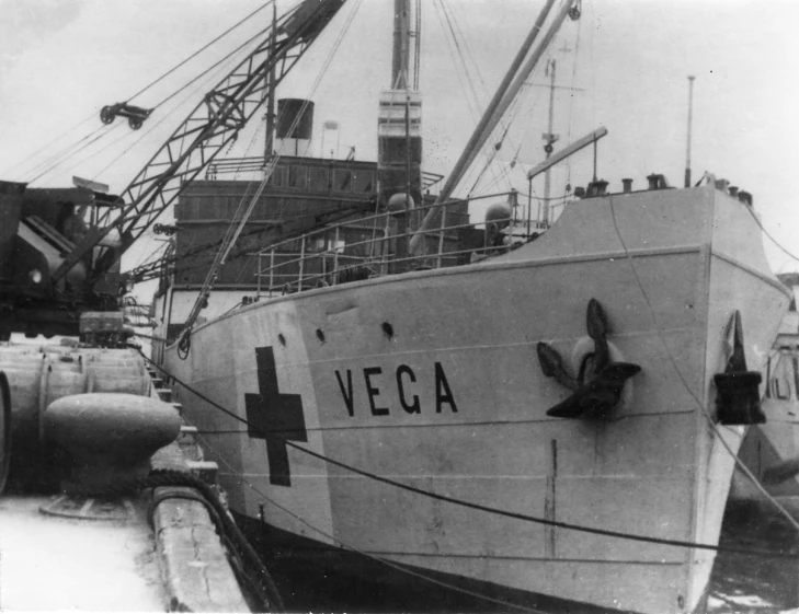 a large boat tied up at the dock