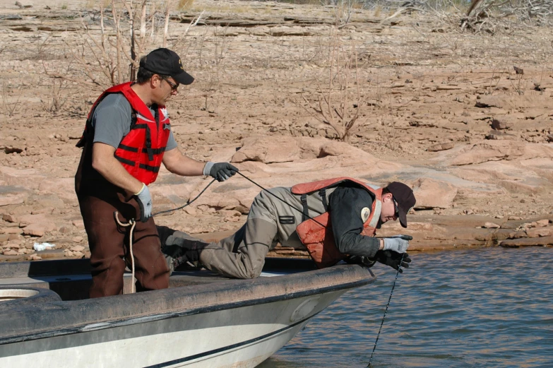 a couple of people that are in a boat