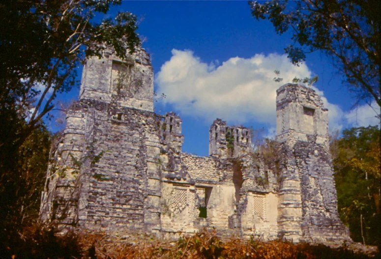 the walls of the temple are made of stone