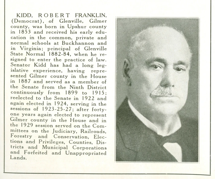 a picture of robert franklin's profile in his personal paper