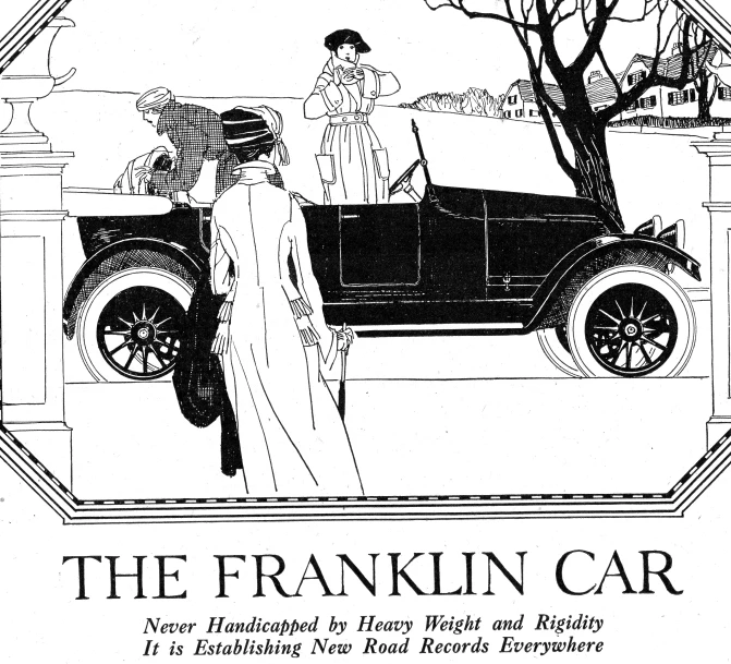 an advertit from the franklin car