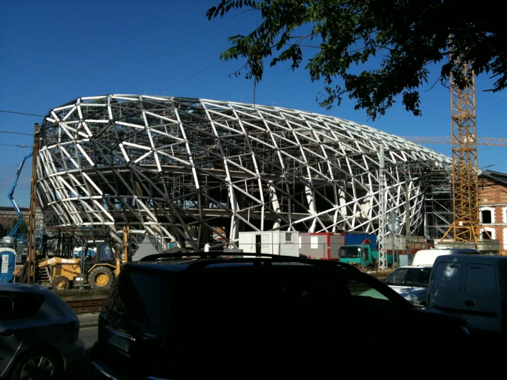 an unfinished structure in the middle of construction