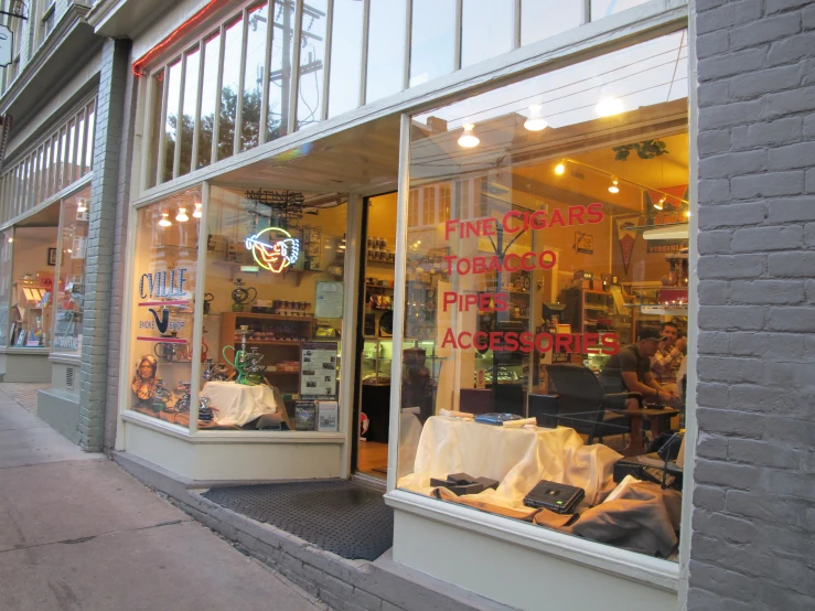 storefront and window display of a department of shoes