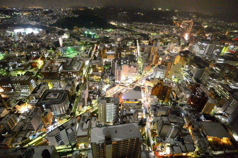 an aerial view of the city of london at night