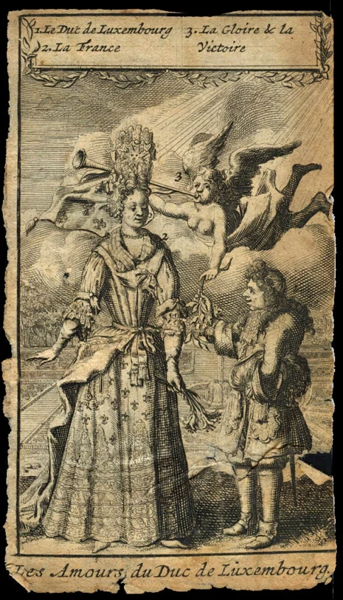 the drawing shows a woman and a man with wings