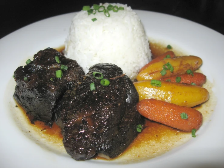 some meat and vegetables on a plate