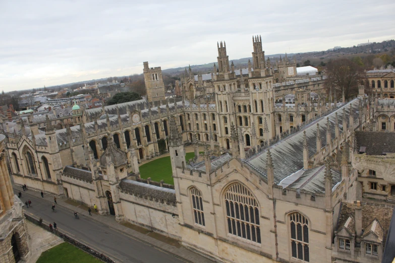aerial view of oxford university taken from the tower