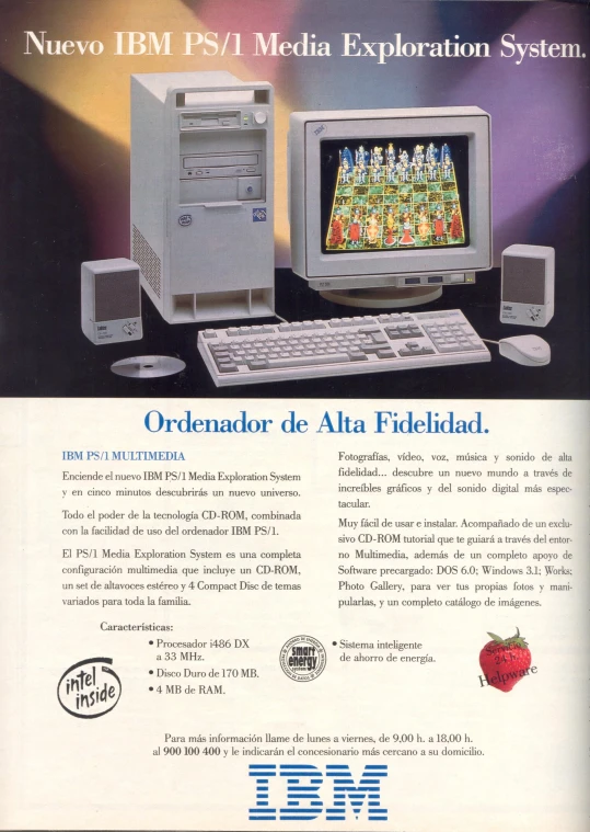 a page from the ibm ibm 5m advertises the first ibm 4m computer