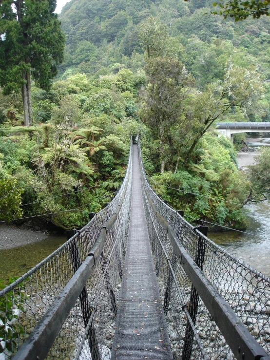 the bridge is very long and has no vehicles on it