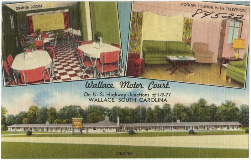 the inside of a restaurant with various tables and chairs