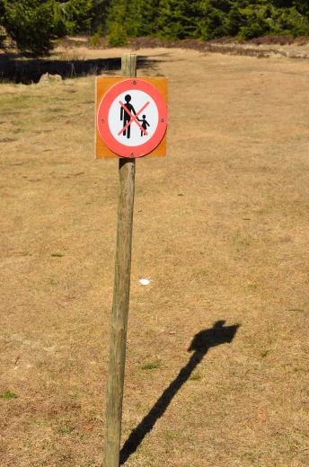a sign that says no pedestrians on a pole