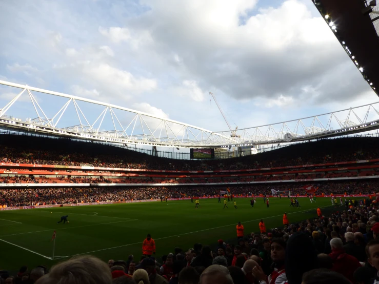 a football stadium filled with lots of people