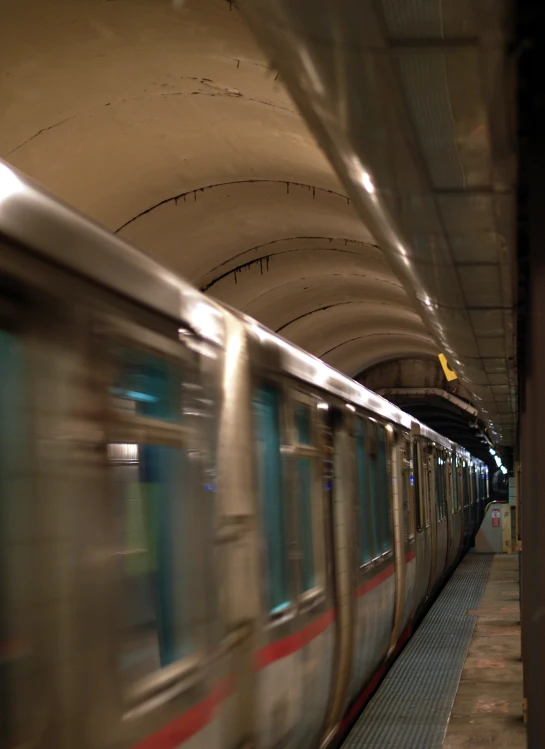 this is the subway of a train in motion