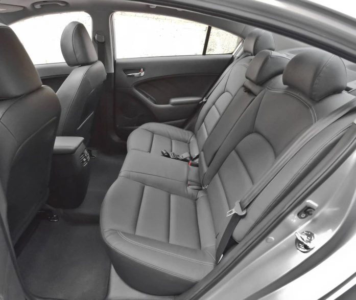 the seats of the vehicle are gray in color