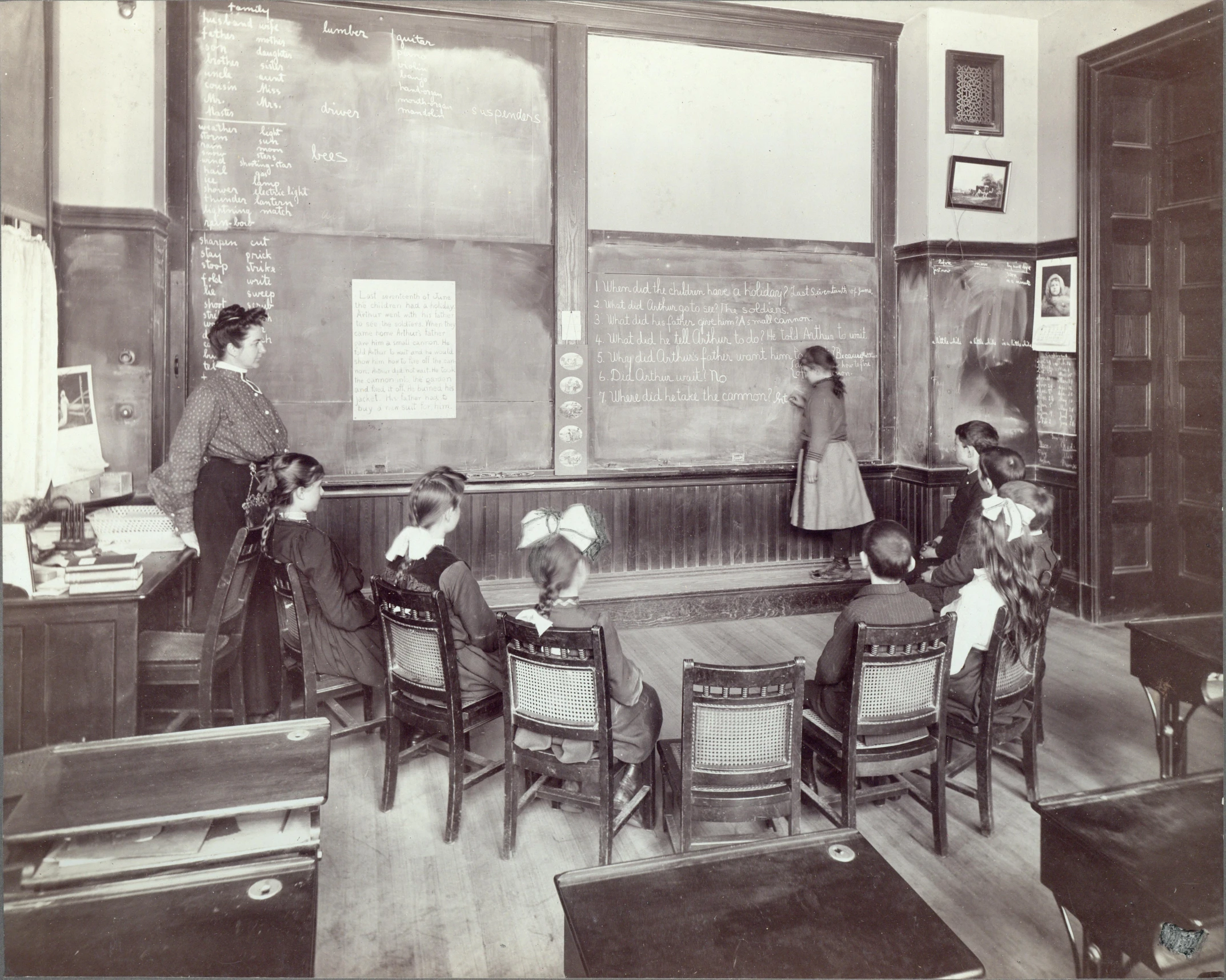 a group of girls are in a class room