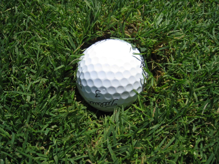 a white golf ball with the number 23 engraved on it