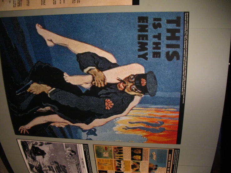two old war propaganda posters of  dictators