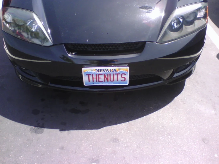 the license plate is for a car in the city