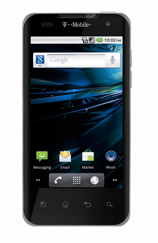 the motorola's smartphone with its screen displaying a black theme