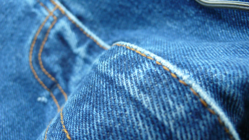 an up close s of a person's blue jeans