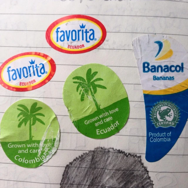 the stickers on a notebook show different logos