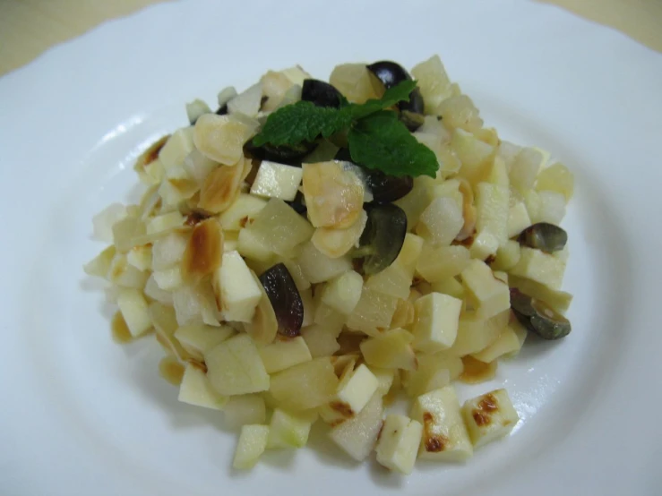 a plate of food on a wooden table