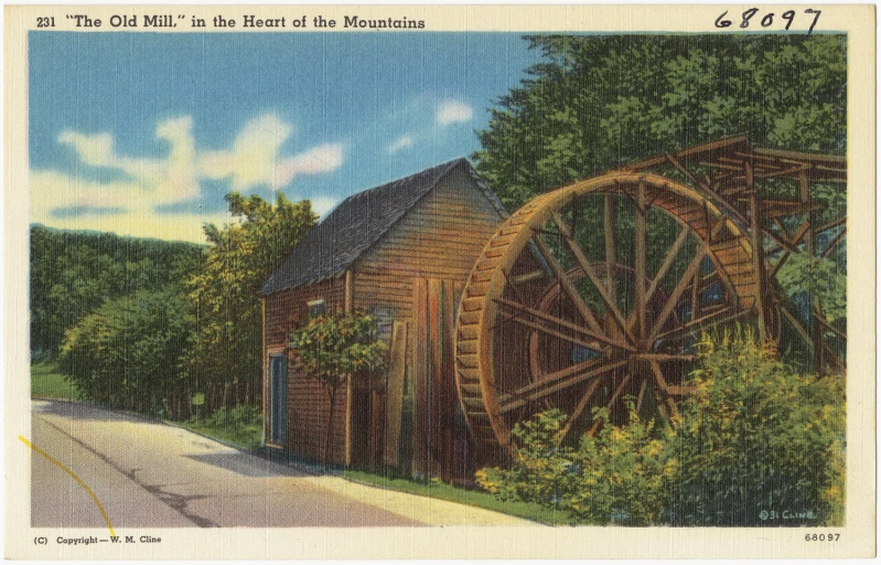 an old mill is the heart of the mountains