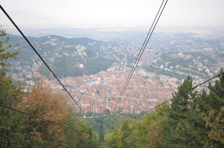 an overlook point, and the city on top of a hill