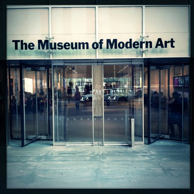 there is an entrance that leads to a museum