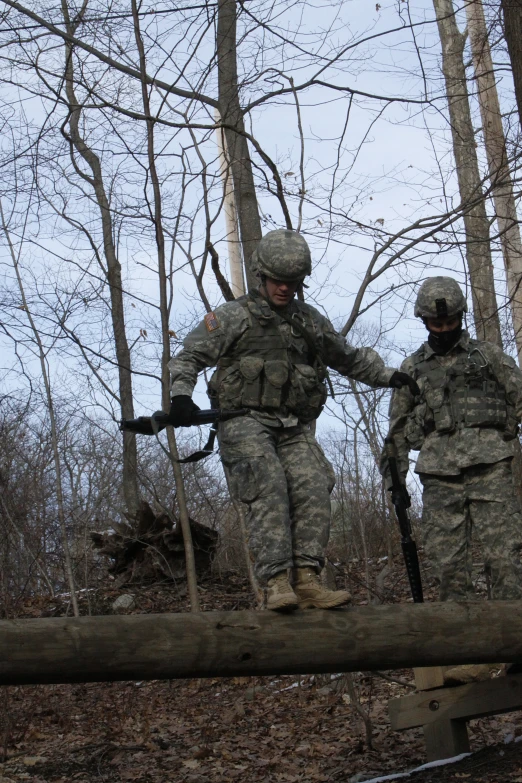 military men in uniform holding each other's hands