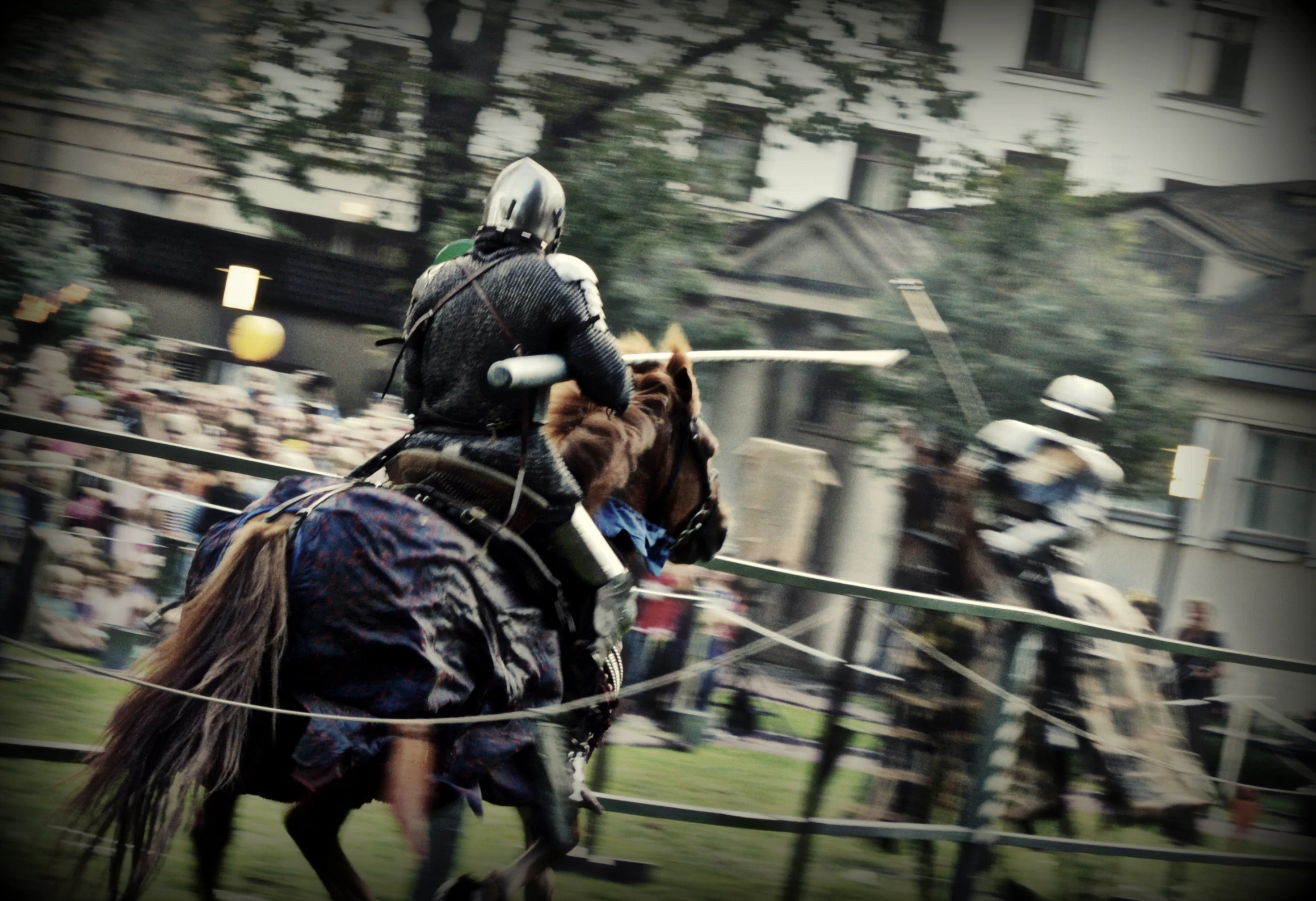 a person riding on the back of a horse