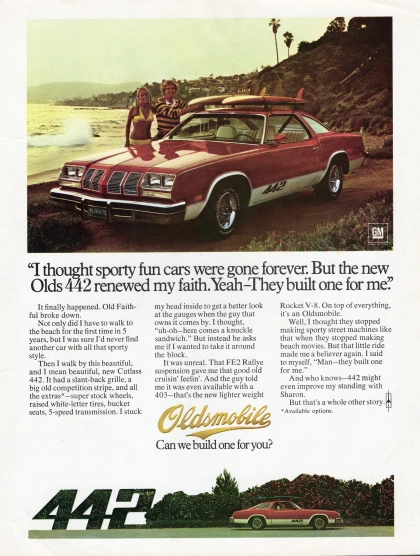 a car is shown in this ad from a magazine