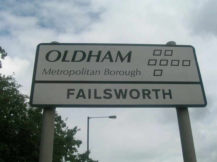 a street sign on a pole that is above some trees