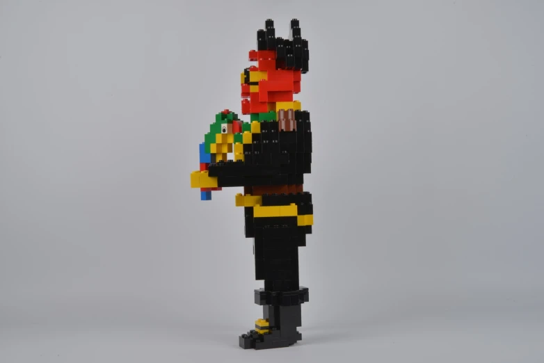 a lego man with a lego hat is in lego style poses to take a picture