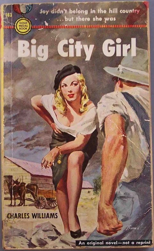 a cover art for big city girl magazine, with a couple kneeling down
