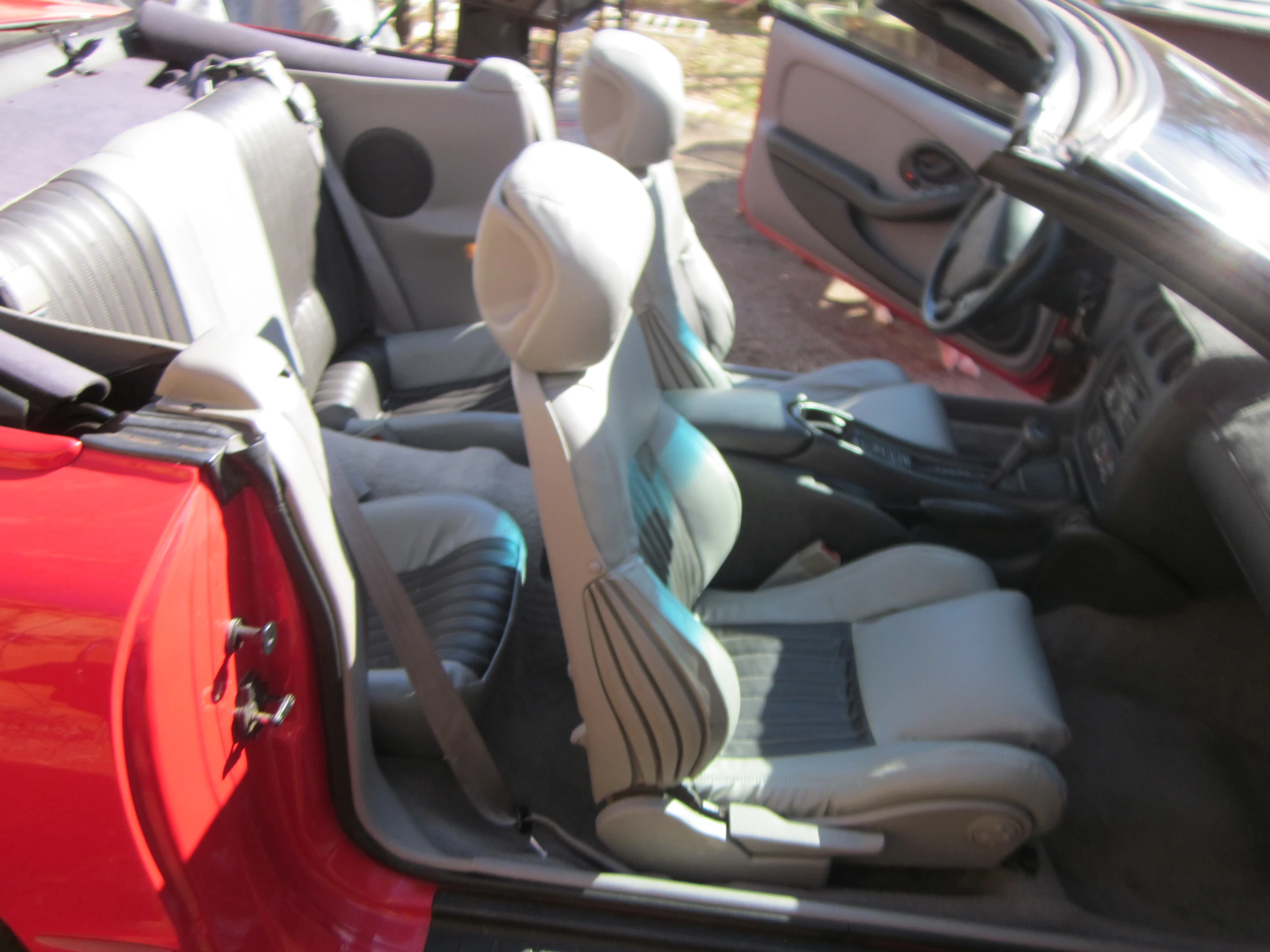 an image of two car seats in the back