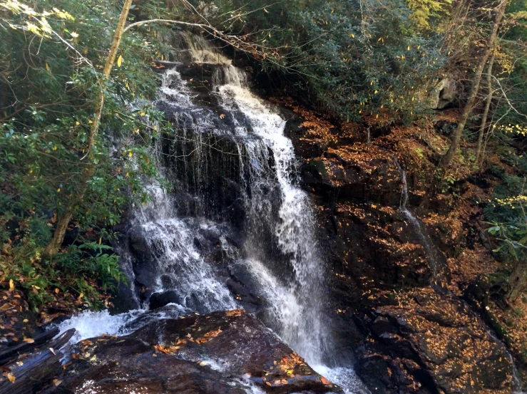 an image of a waterfall from above