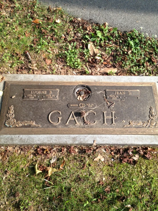 a man's head and foot grave near grass