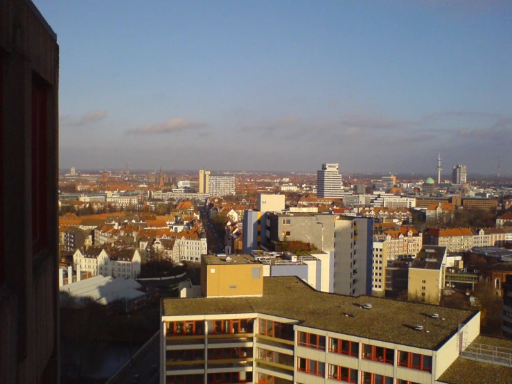 a city skyline with a bunch of tall buildings