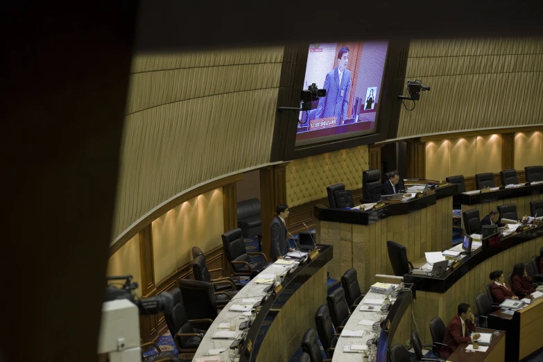 a big conference hall filled with lots of people