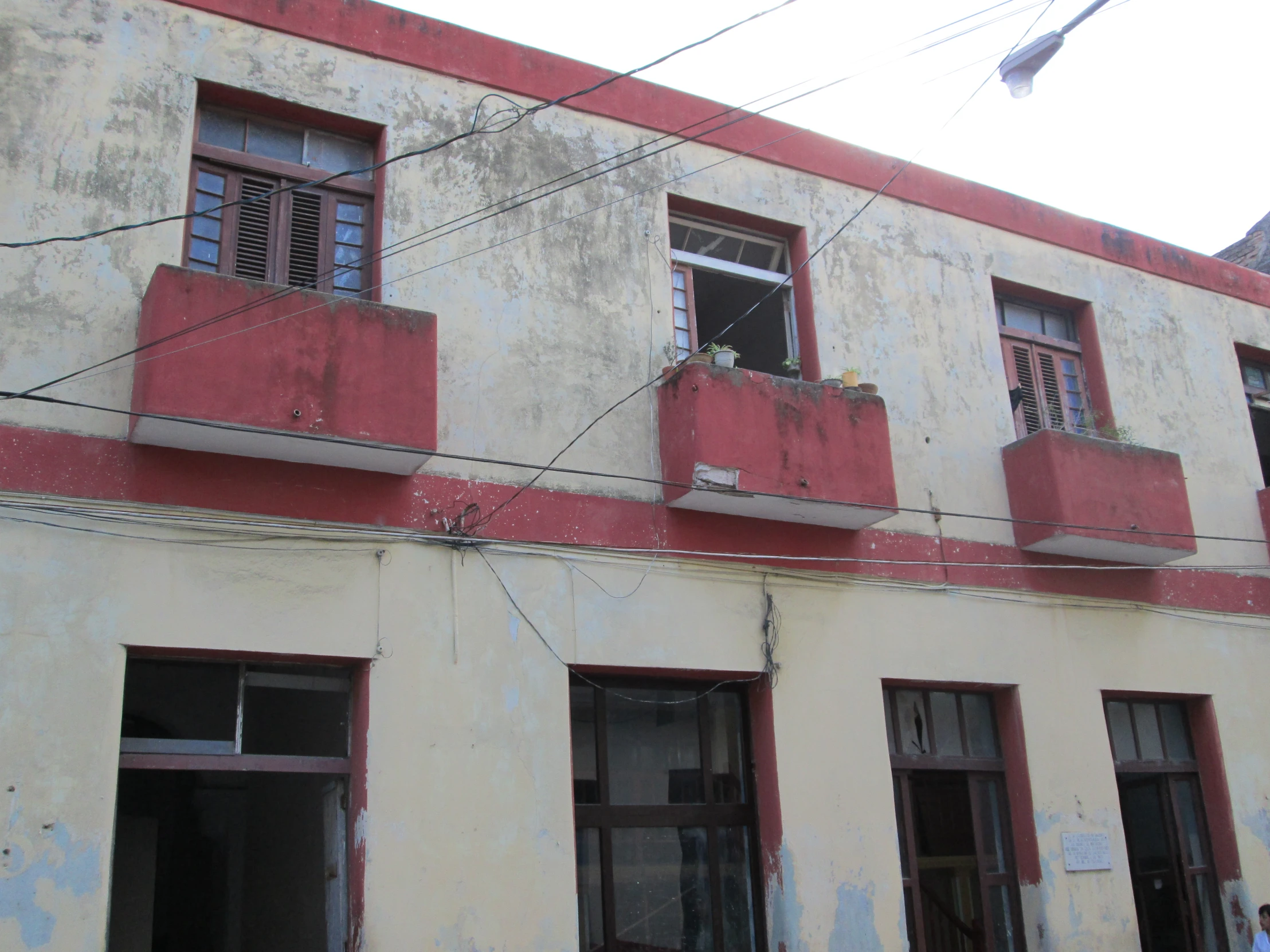 the old building has many windows on each floor