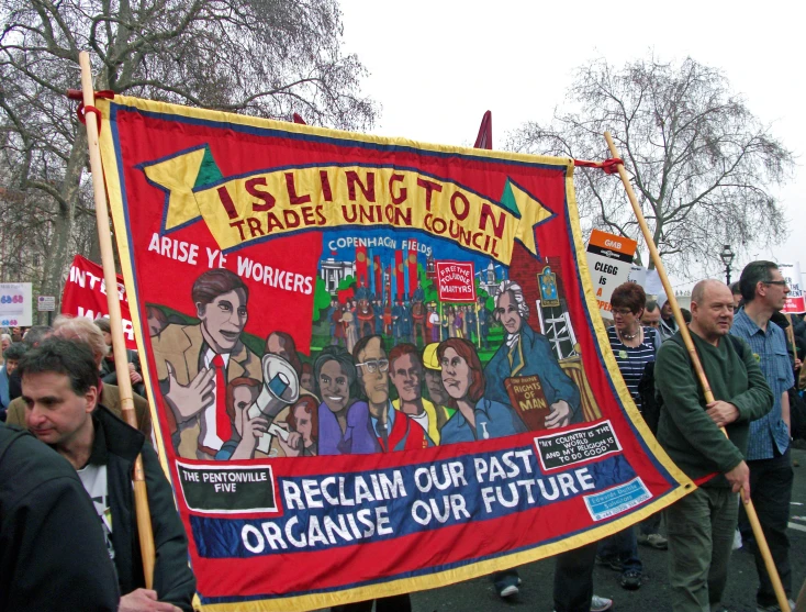 a banner with words on it that say'religion and racism our past future are