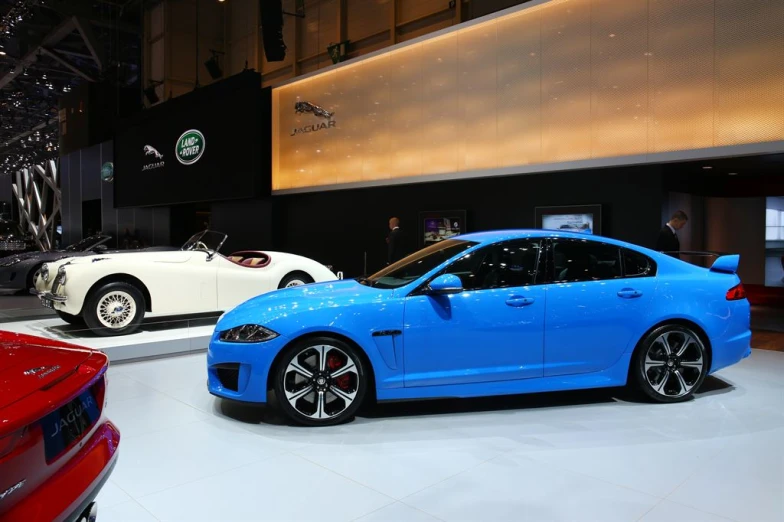 the all - new jaguar zd x is on display at the car show